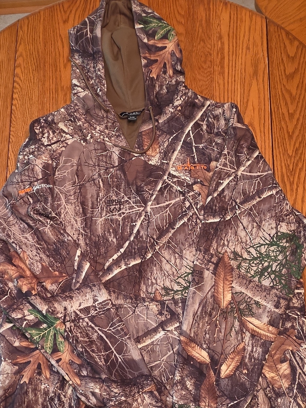 Habit Realtree-Style Camo Hooded Pullover Jacket - Brown Camo